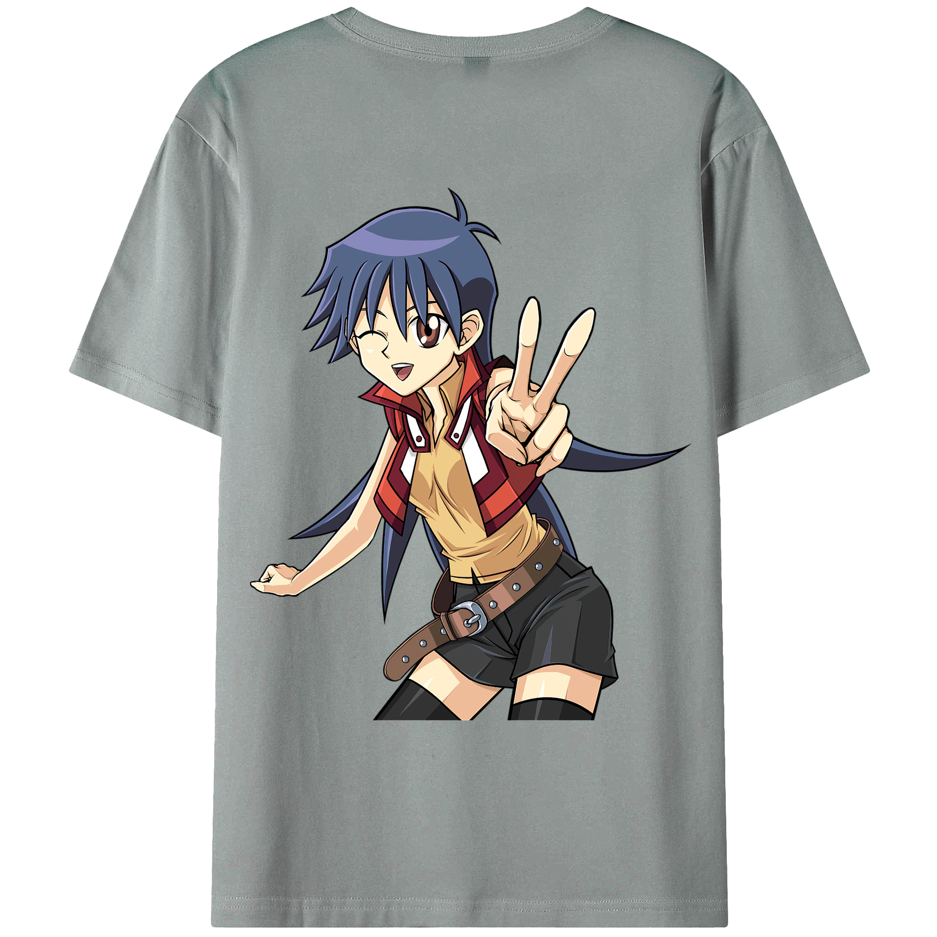 （画像用） 遊☆戯☆王 Yu-Gi-Oh! 綿100％ メンズ半袖Tシャツ（バックプリント） 通気性